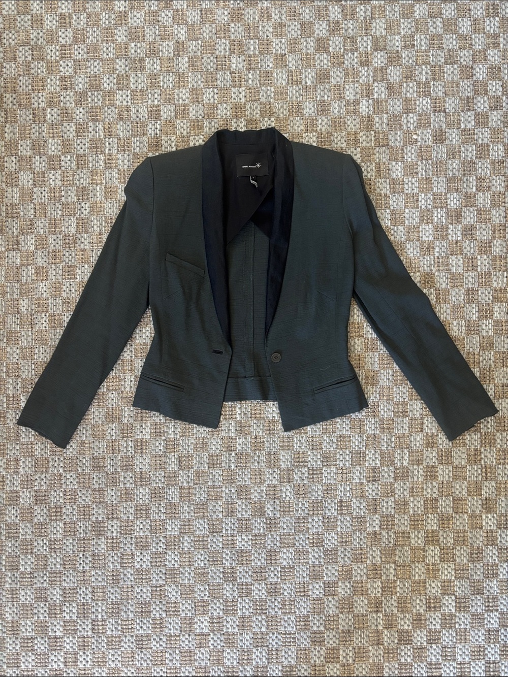 Isabel Marant One Button cropped Blazer Size 0